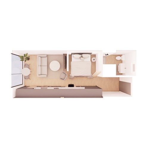 Floor plan for studio, 1 bath, 459 sqft